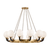 Hudson Valley Lighting Werner 12 Light 61 inch Aged Brass/Black Chandelier Ceiling Light