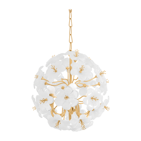 Corbett Hygea 6 Light Gold Leaf Chandelier Ceiling Light