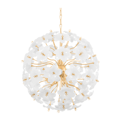 Corbett Hygea 8 Light Gold Leaf Chandelier Ceiling Light