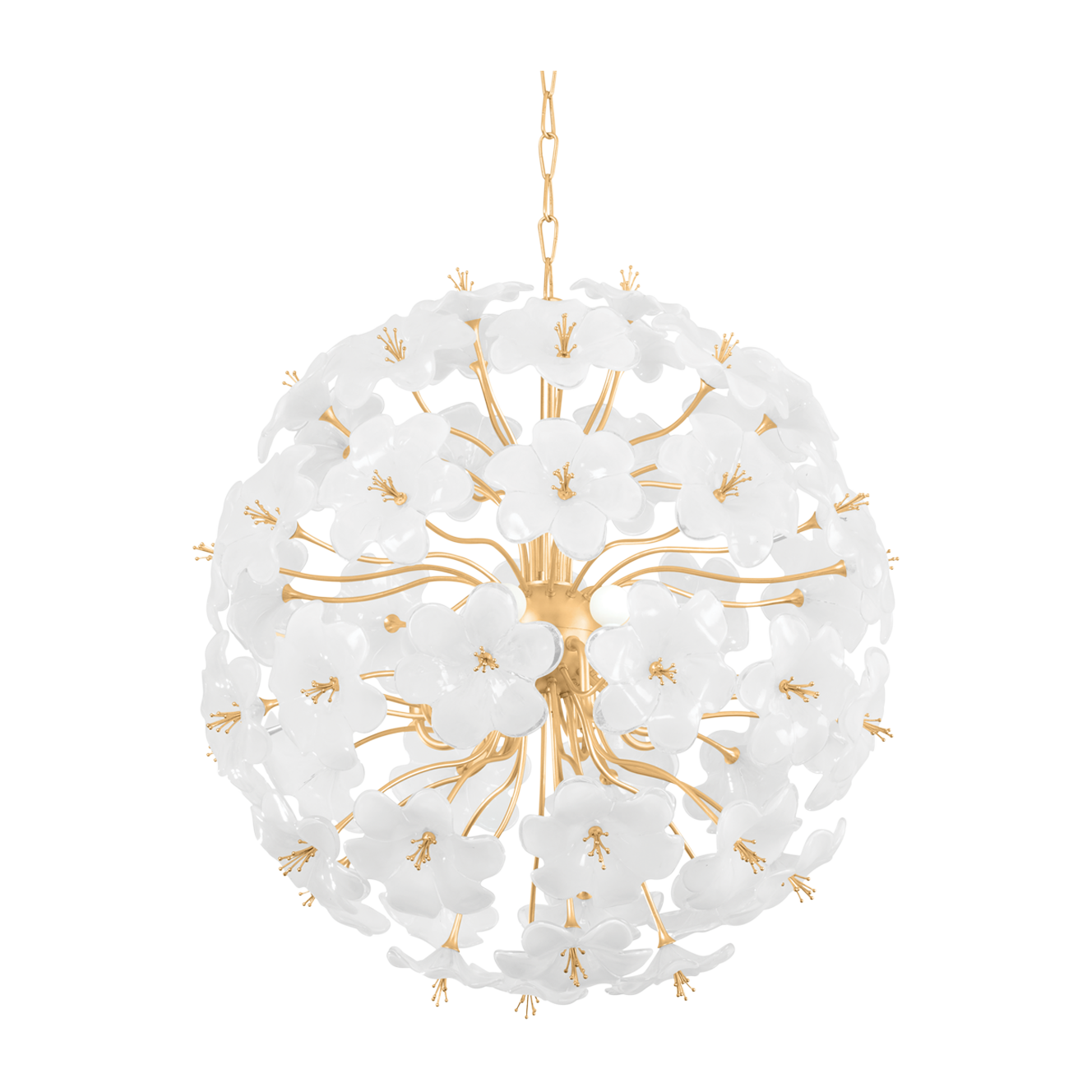 Corbett Hygea 8 Light Gold Leaf Chandelier Ceiling Light