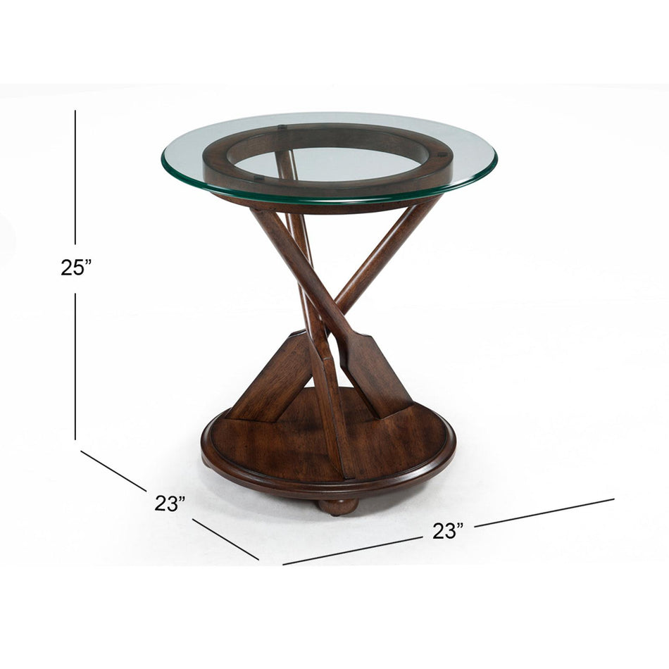 Magnussen Home Beaufort Dark Oak Round End Table