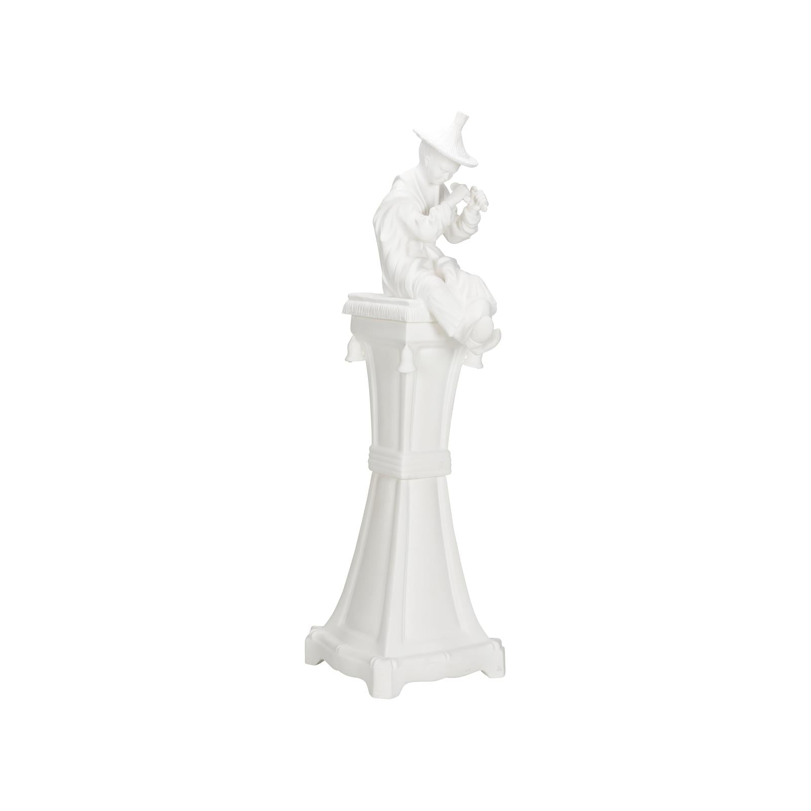 Chelsea House Chinese Man on Pedestal, White