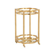Chelsea House Quatrefoil Gold Bar Cart