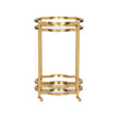 Chelsea House Quatrefoil Gold Bar Cart