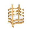 Chelsea House Quatrefoil Gold Bar Cart