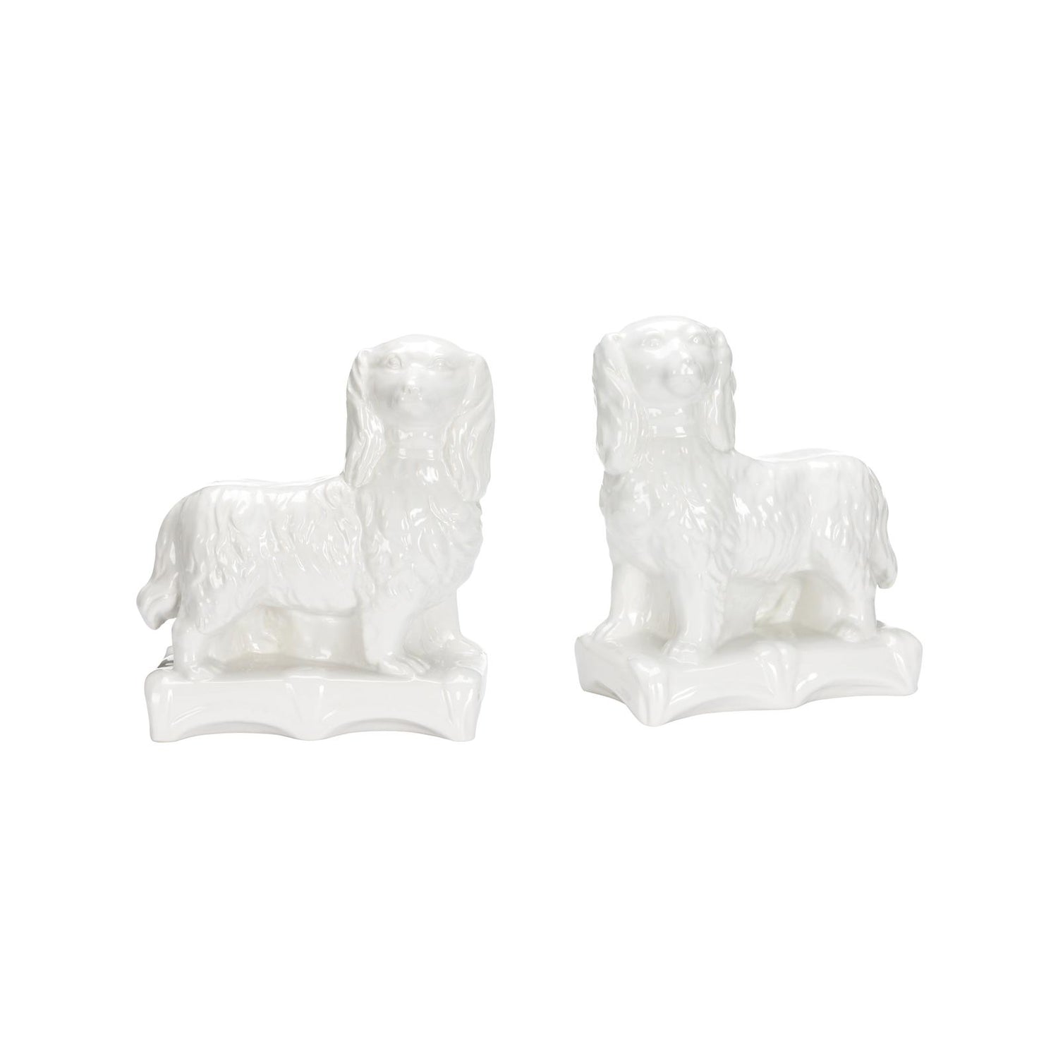Chelsea House Staffordshire White Spaniel, Set of 2