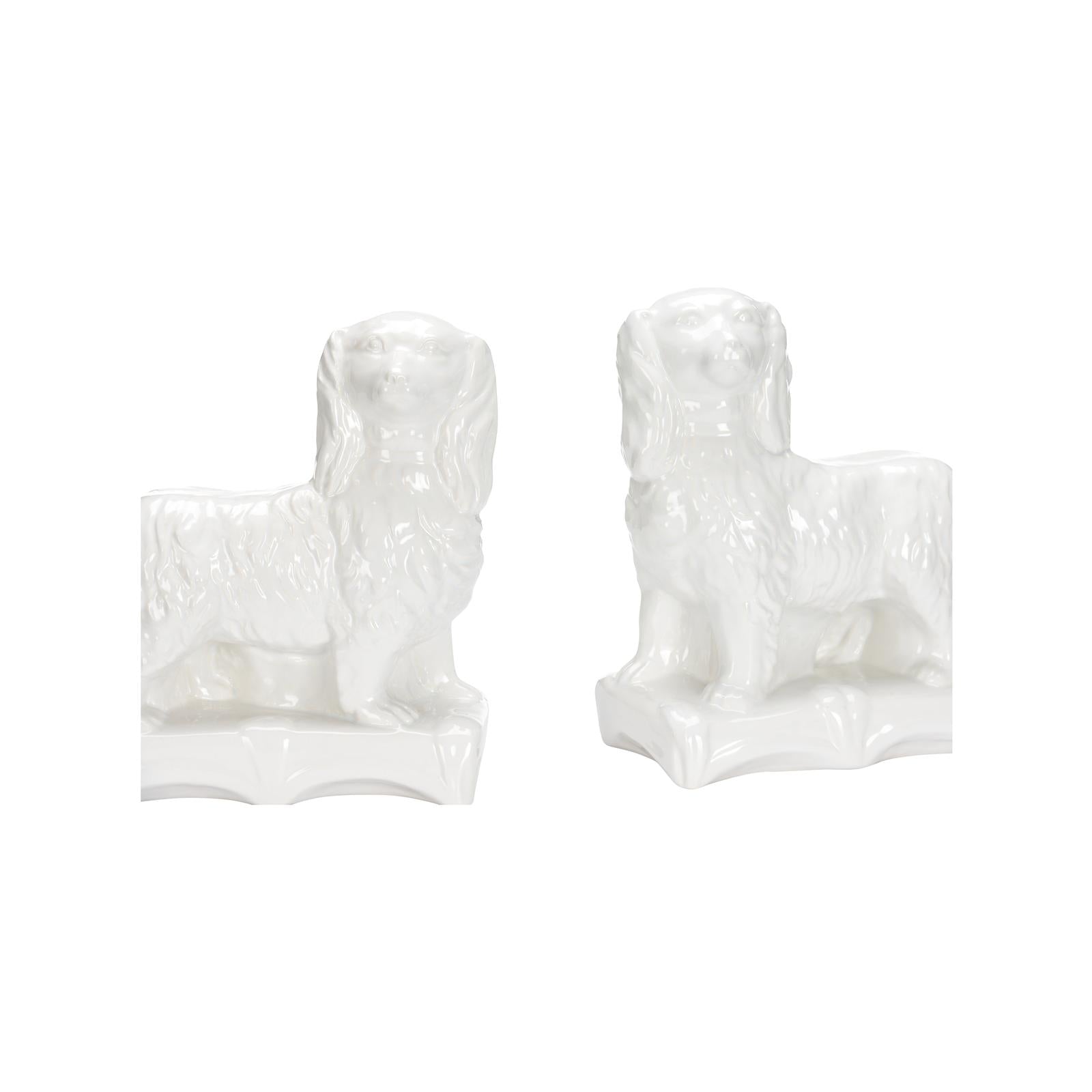 Chelsea House Staffordshire White Spaniel, Set of 2