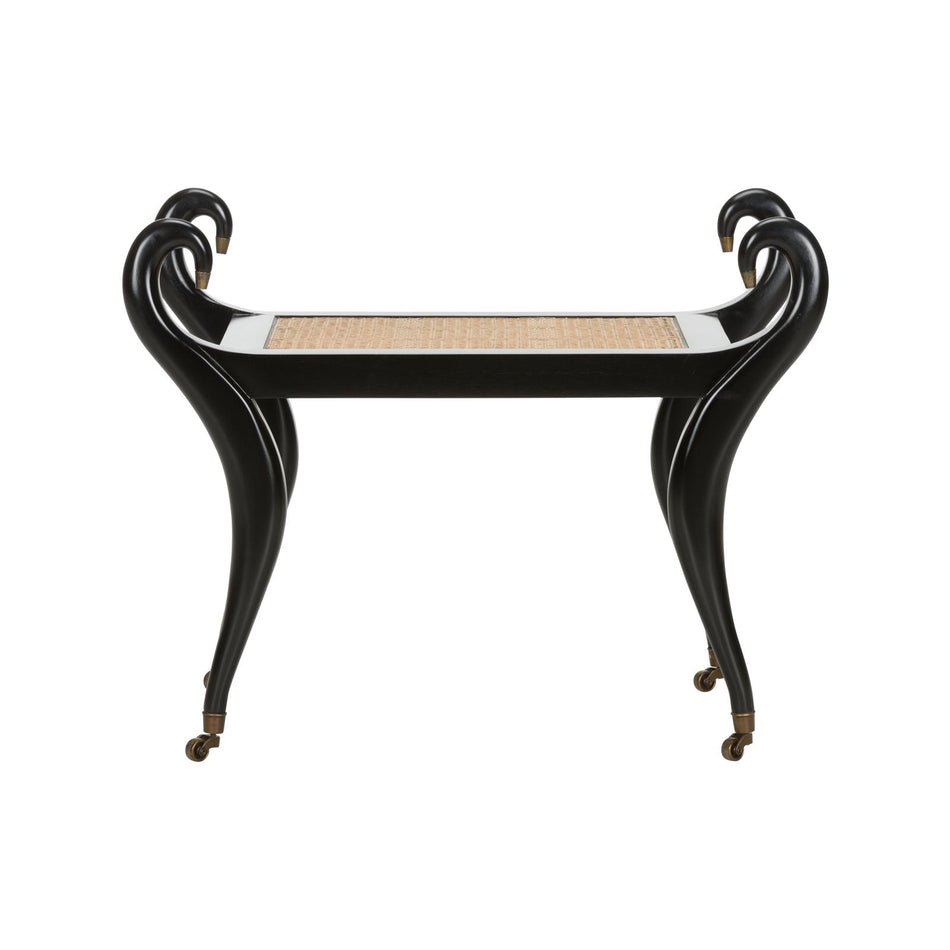 Chelsea House Swan Black Vanity Bench