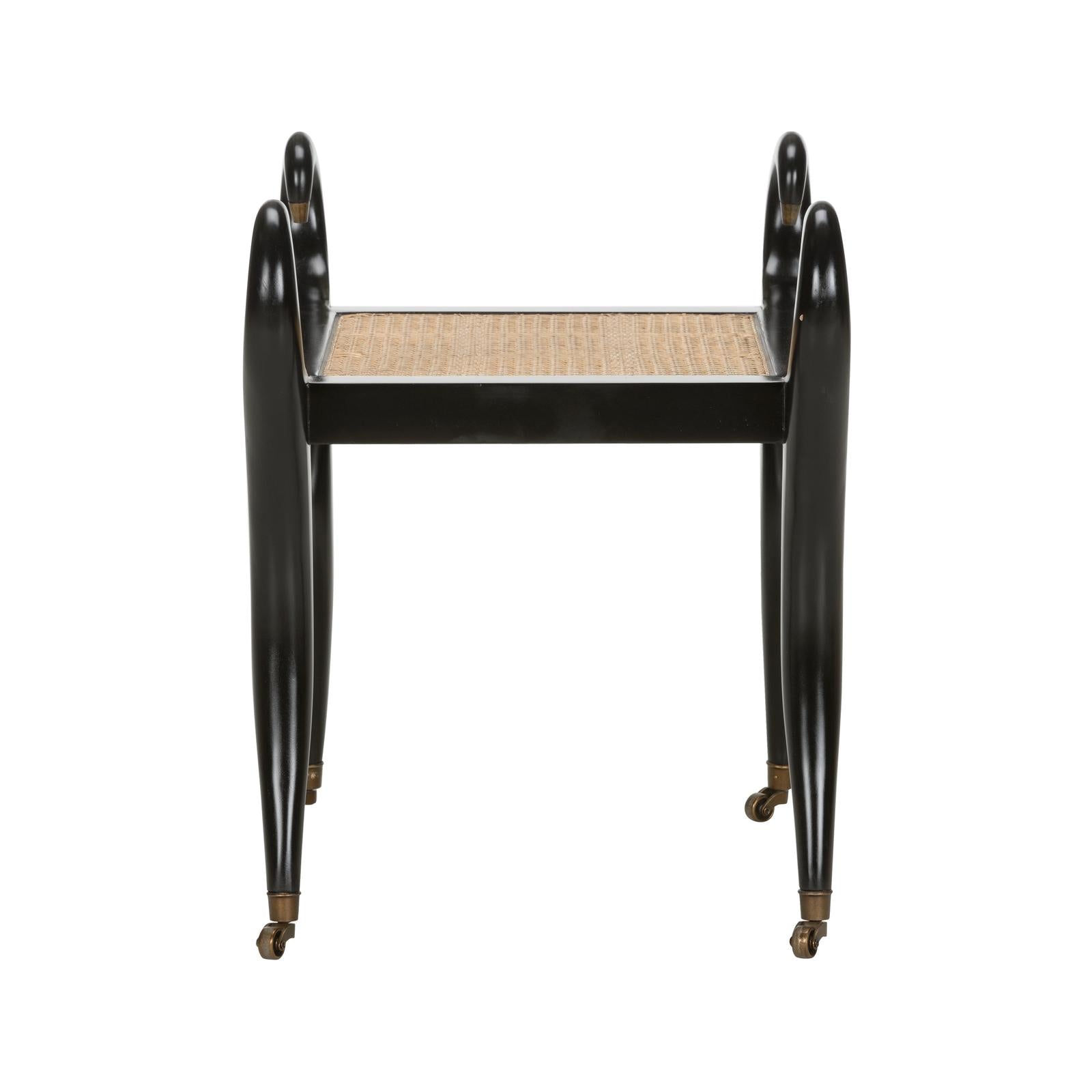 Chelsea House Swan Black Vanity Bench
