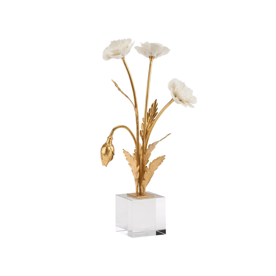 Chelsea House Porcelain Poppie in Crystal Base