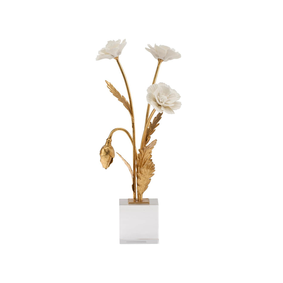 Chelsea House Porcelain Poppie in Crystal Base