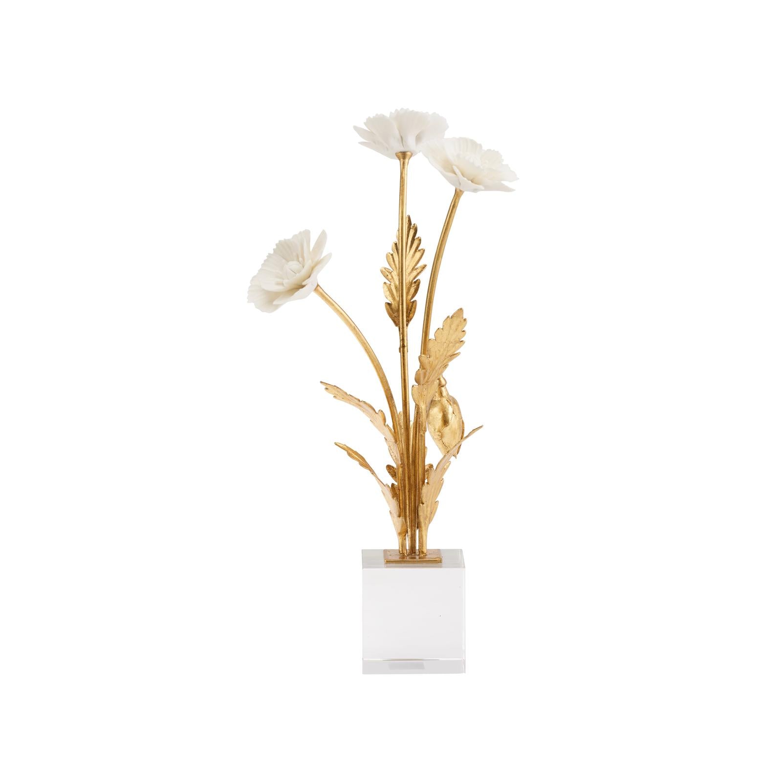 Chelsea House Porcelain Poppie in Crystal Base