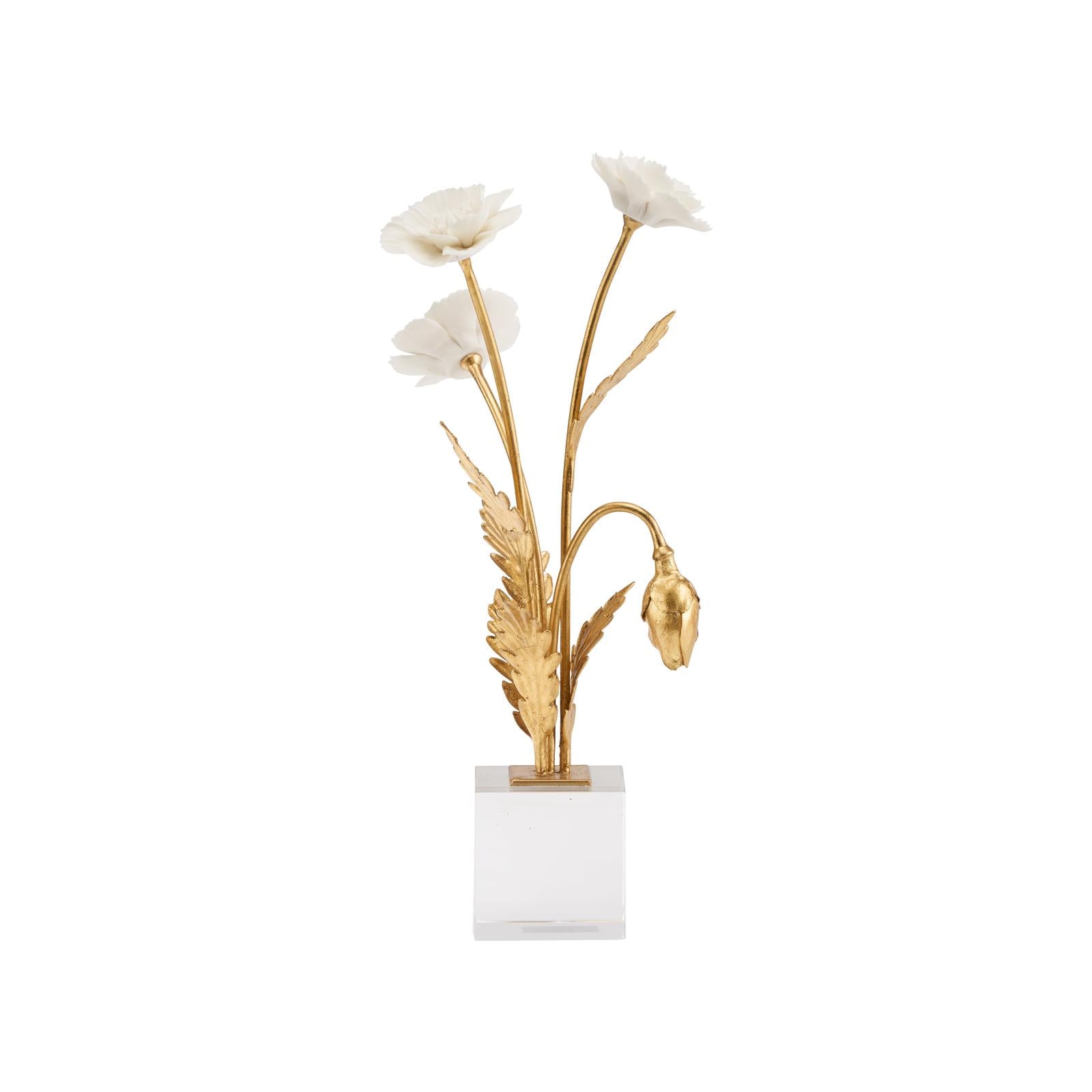 Chelsea House Porcelain Poppie in Crystal Base