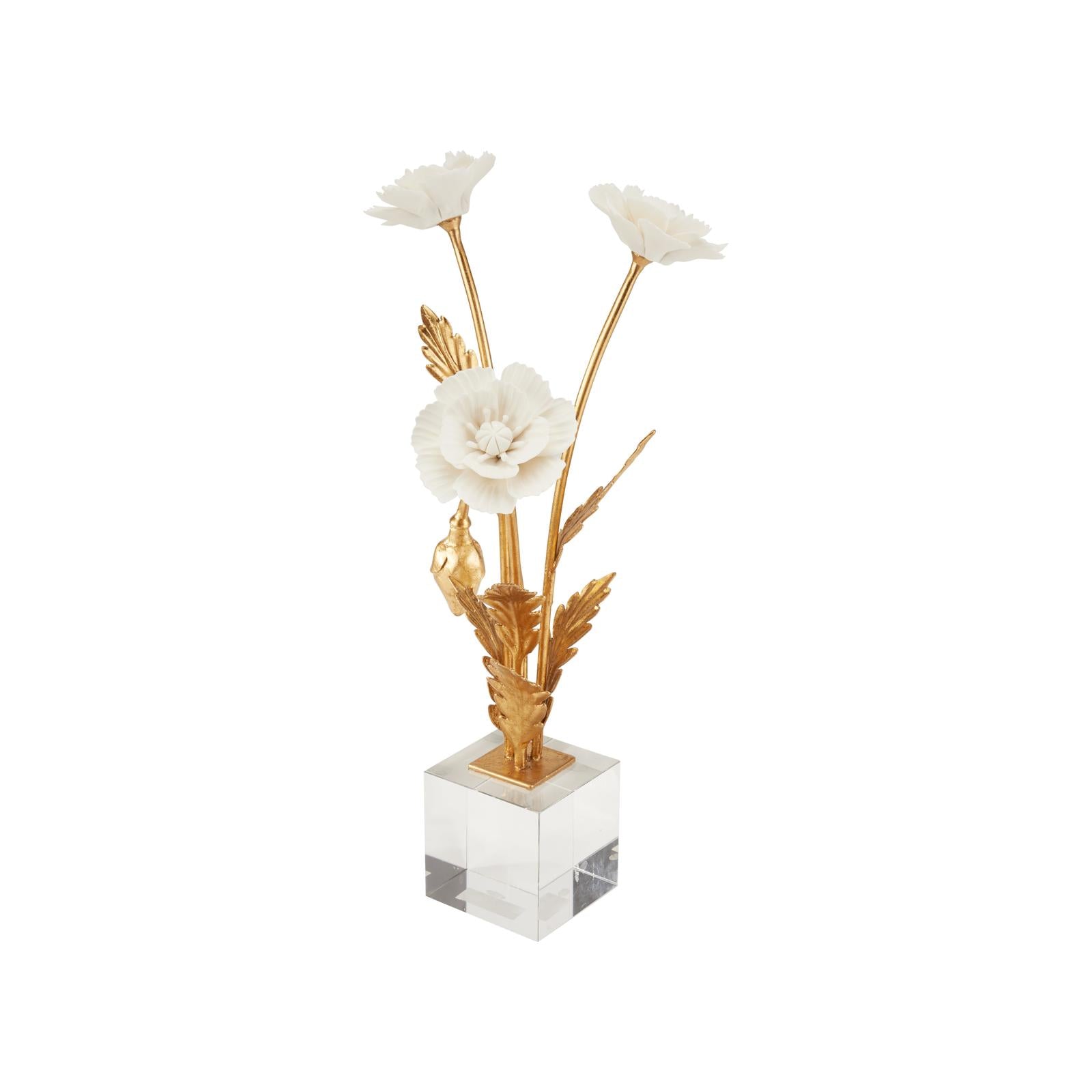 Chelsea House Porcelain Poppie in Crystal Base