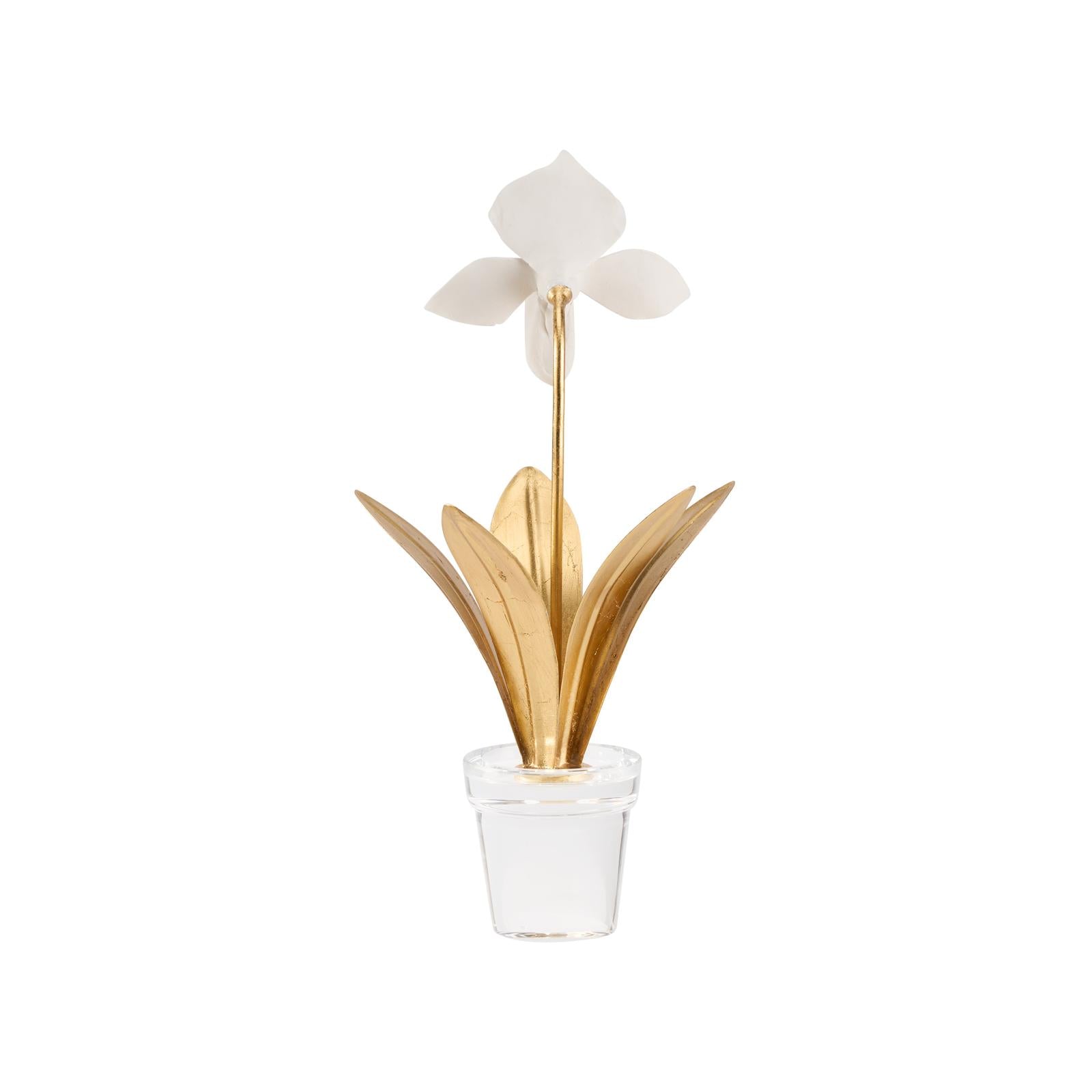 Chelsea House Lady Slipper Orchid Porcelain Flower