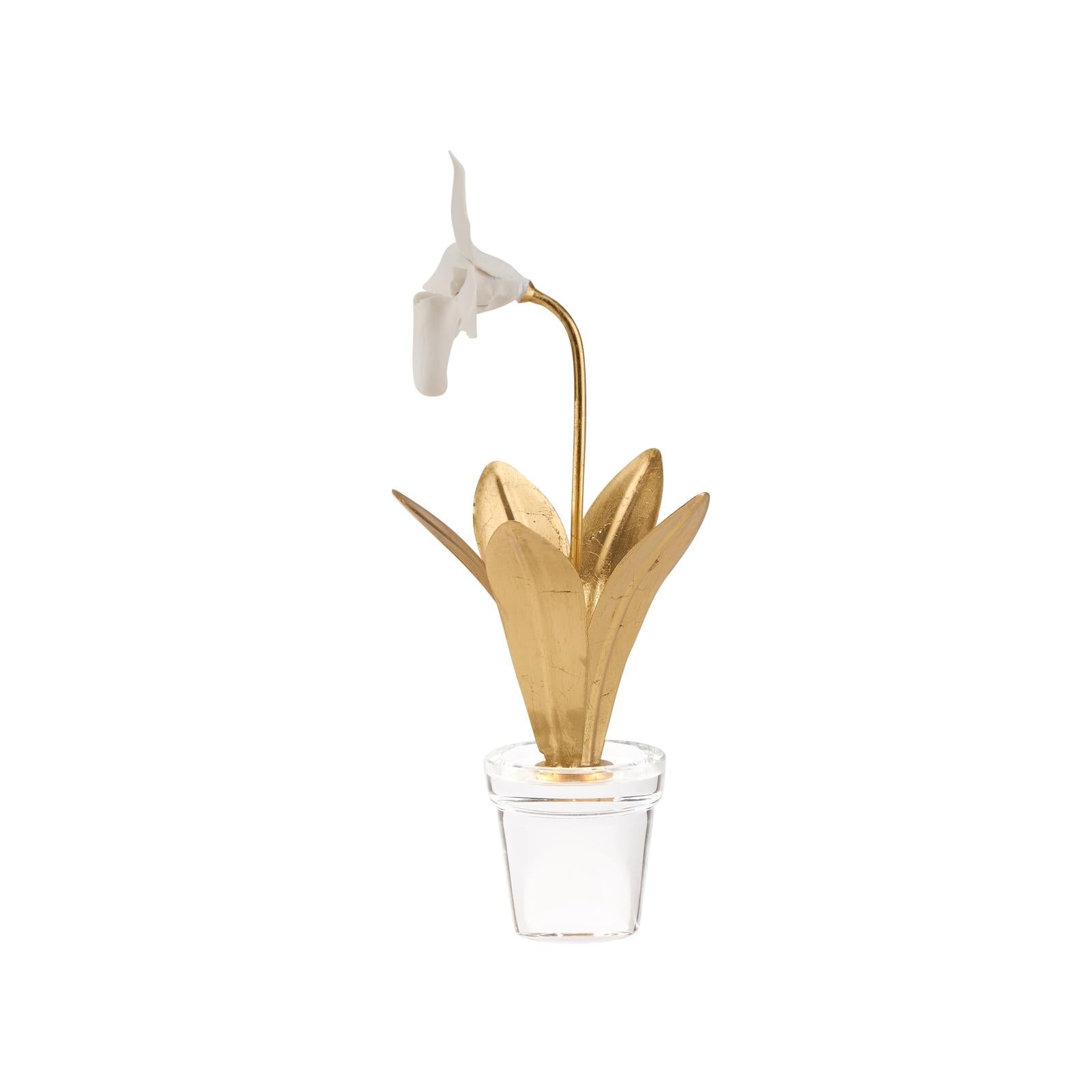 Chelsea House Lady Slipper Orchid Porcelain Flower