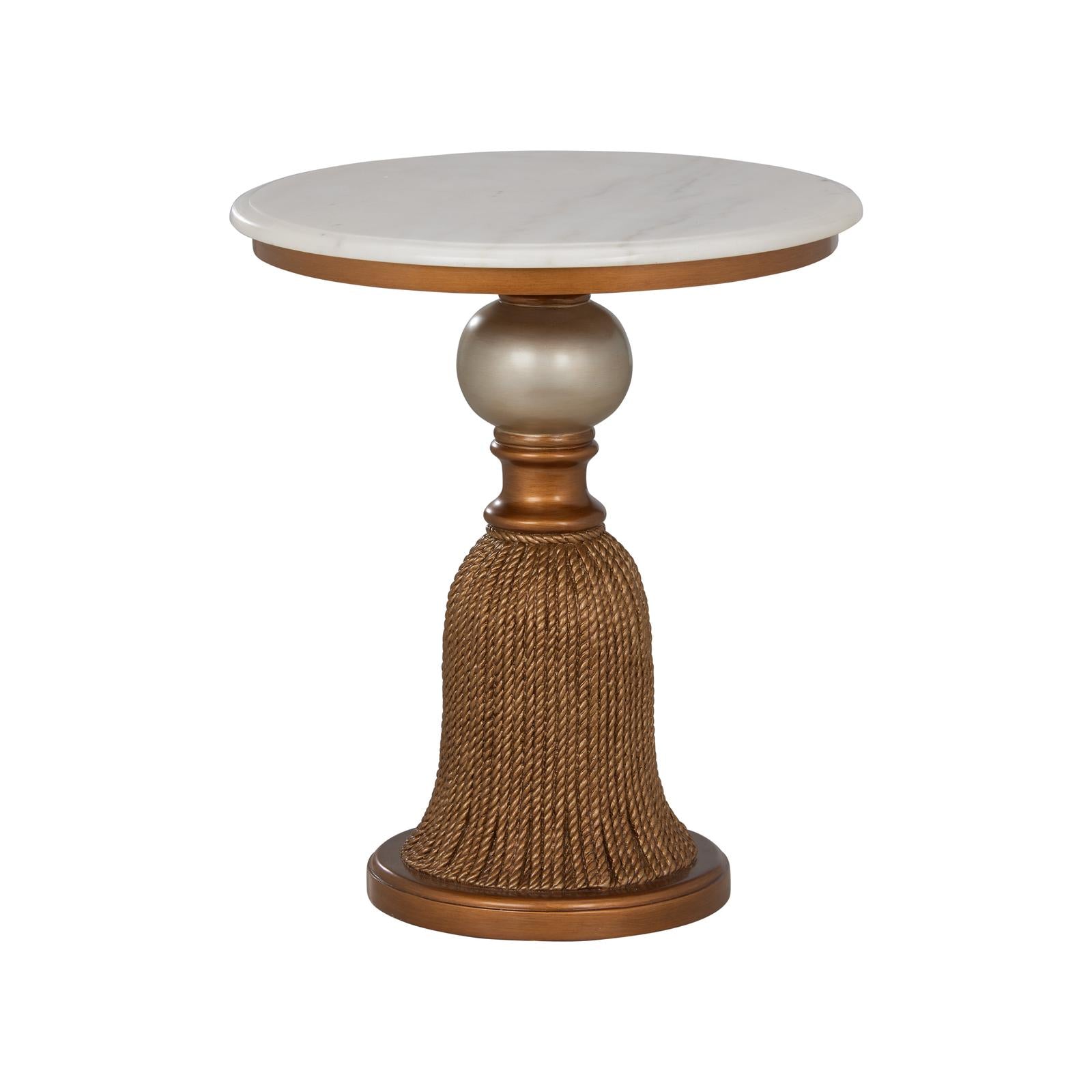 Chelsea House Silver & Gold Tassel Side Table