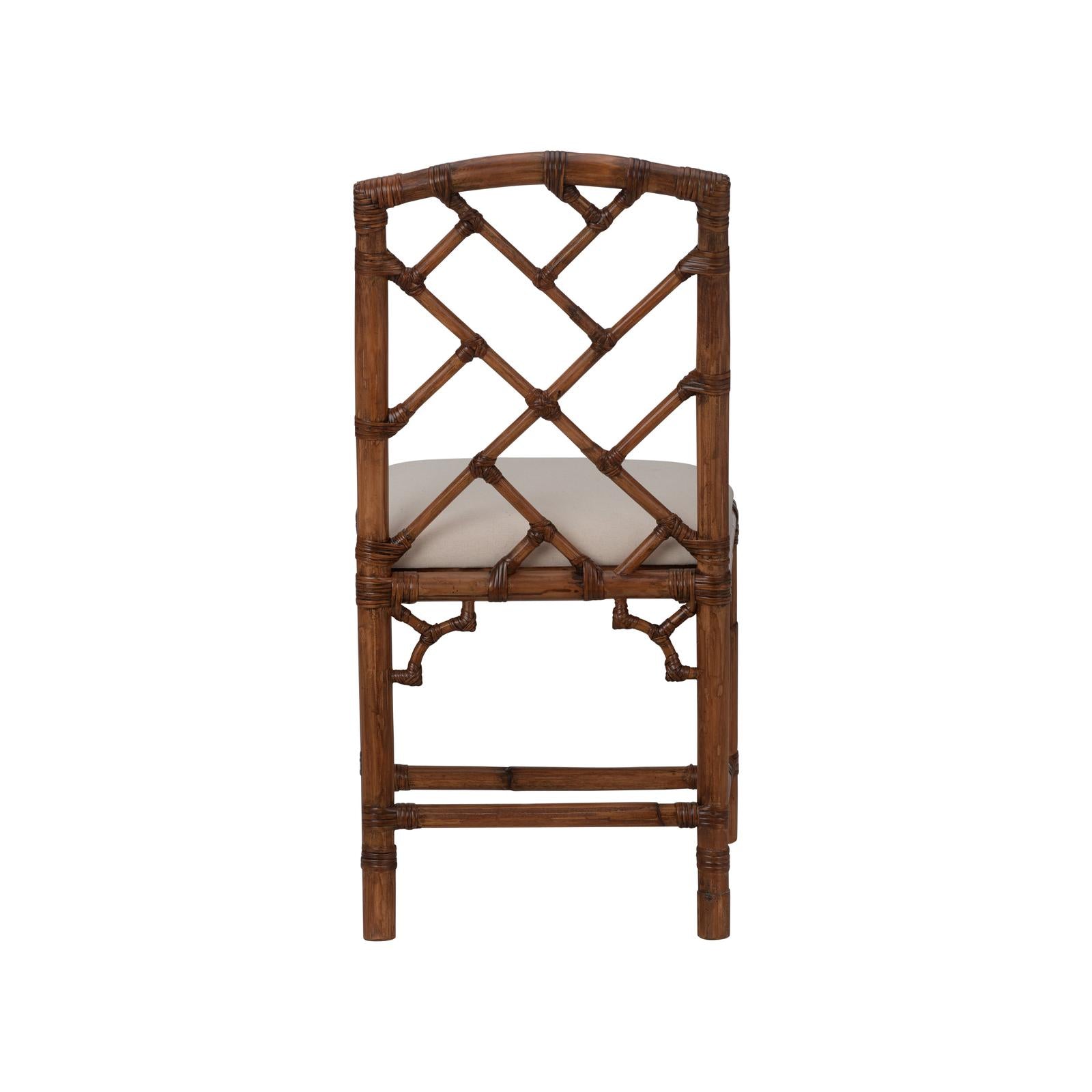 Chelsea House Chippendale Bamboo Brown Side Chair