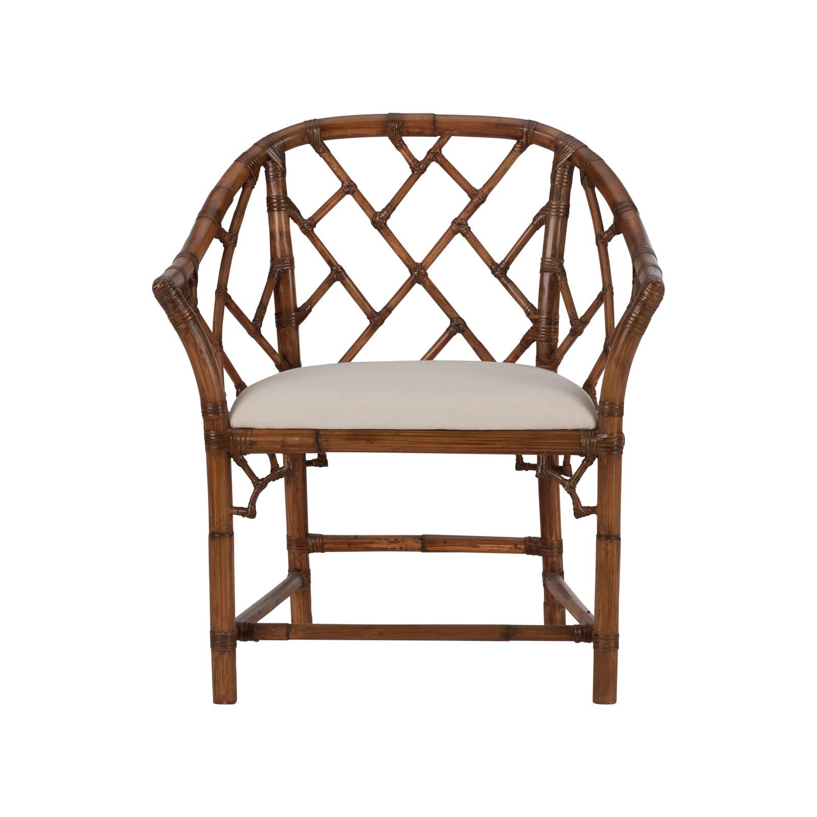 Chelsea House Chippendale Bamboo Brown Arm Chair