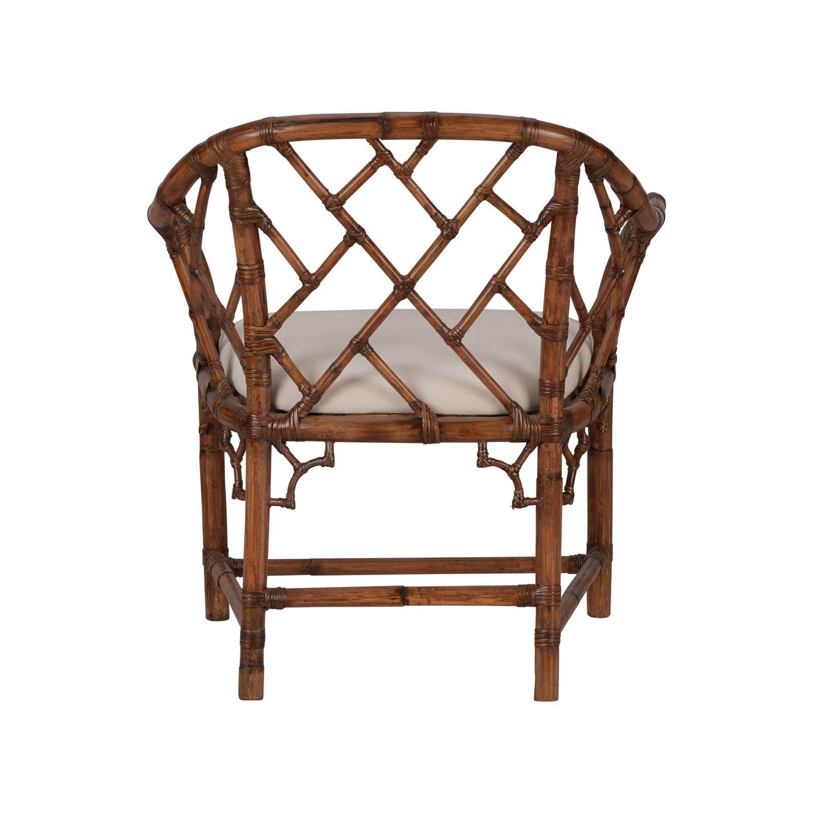 Chelsea House Chippendale Bamboo Brown Arm Chair
