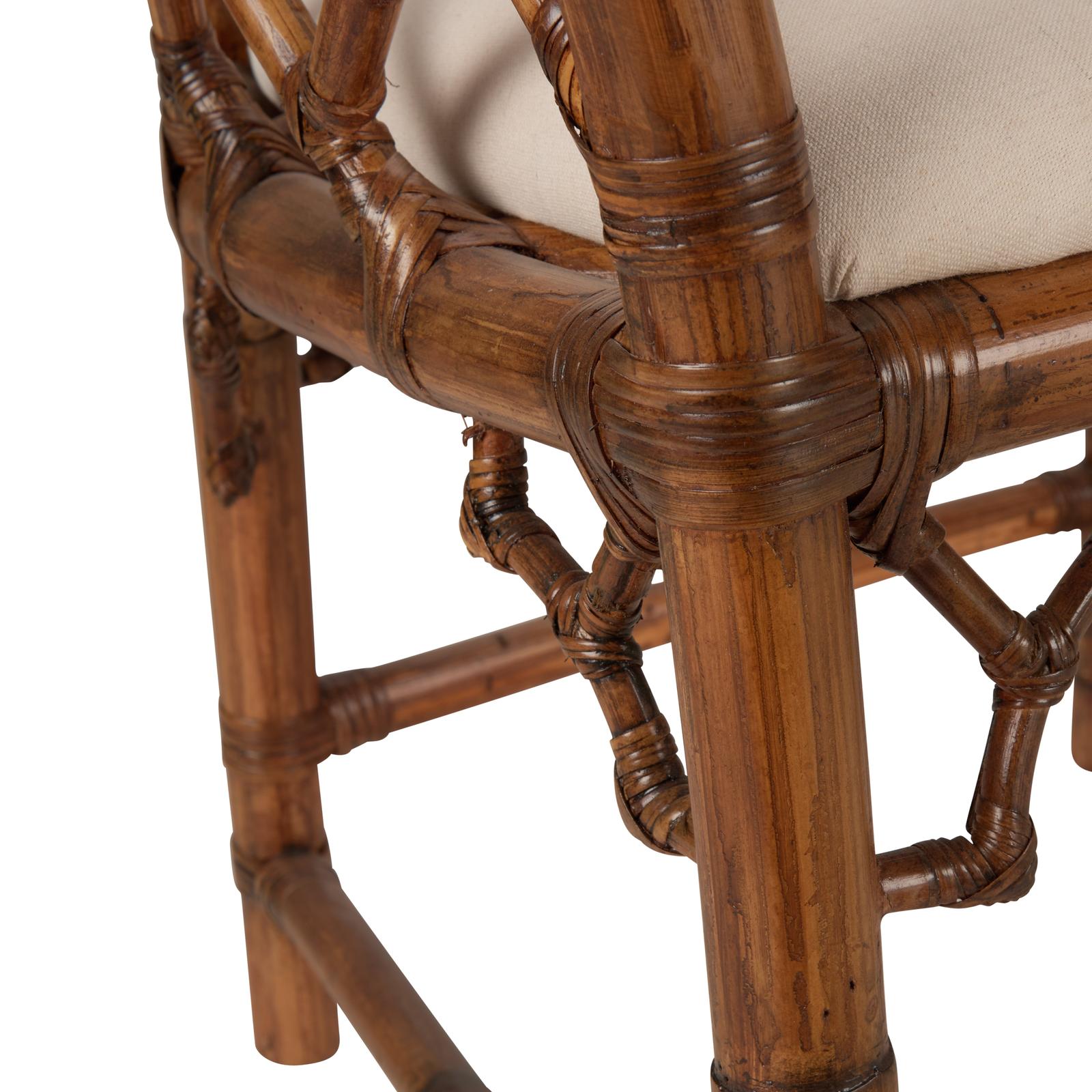 Chelsea House Chippendale Bamboo Brown Arm Chair