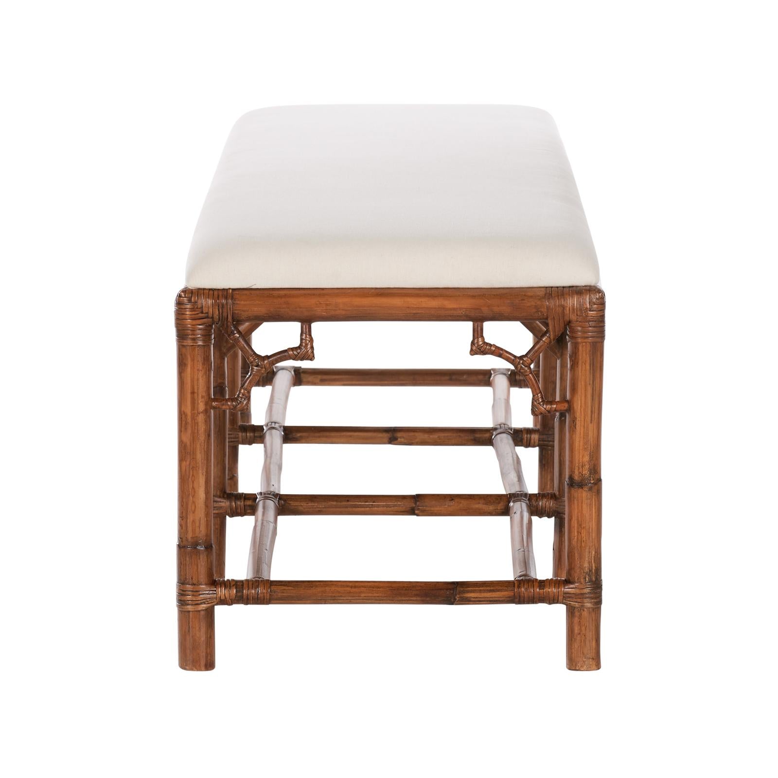 Chelsea House Chippendale Bamboo Brown Bench