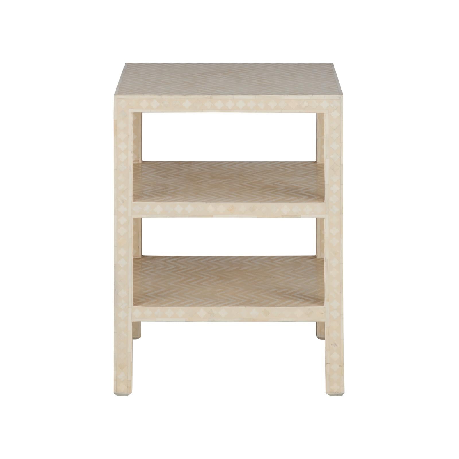 Chelsea House Chevron Inlay Side Table