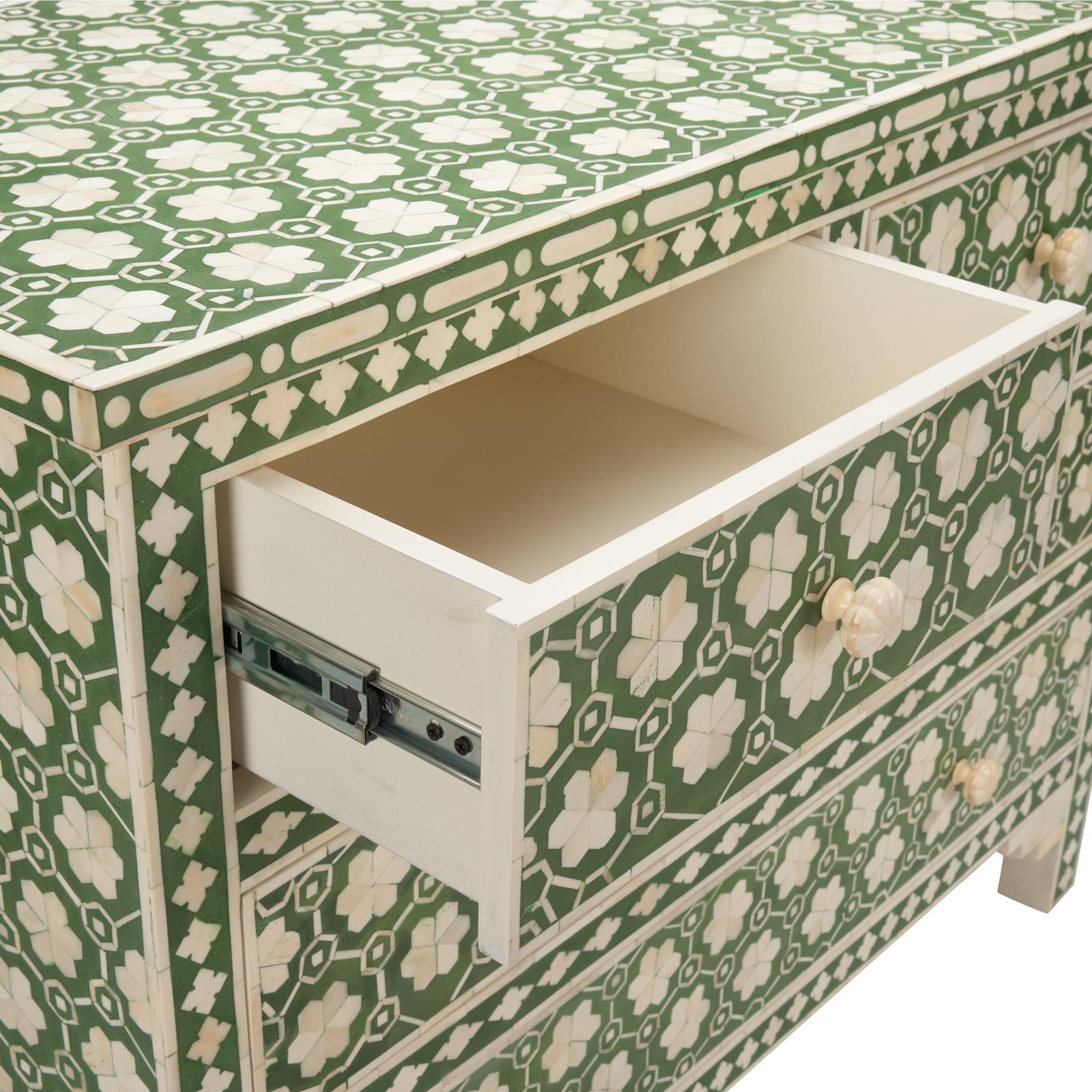 Chelsea House Clark Green White Inlaid Chest