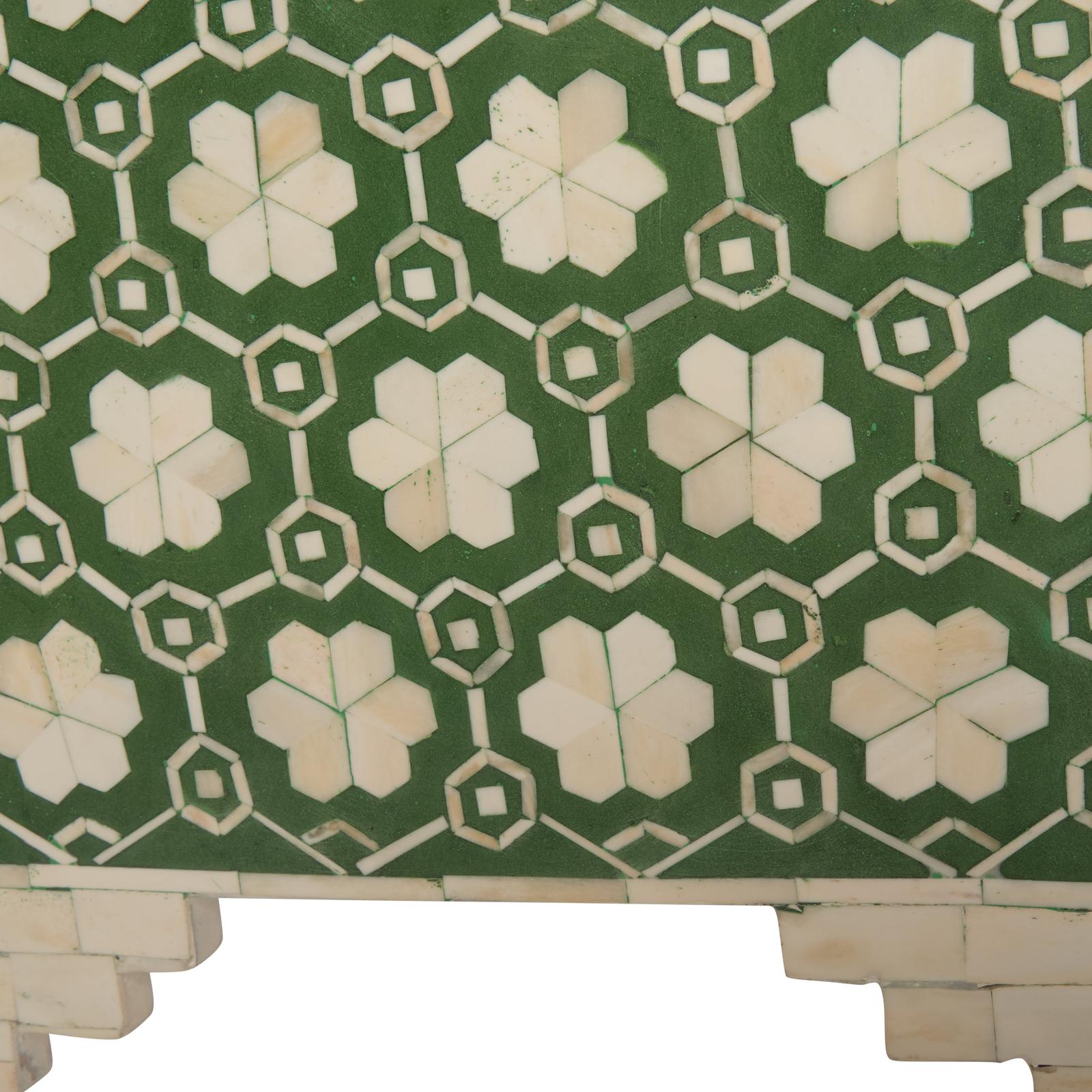 Chelsea House Clark Green White Inlaid Chest