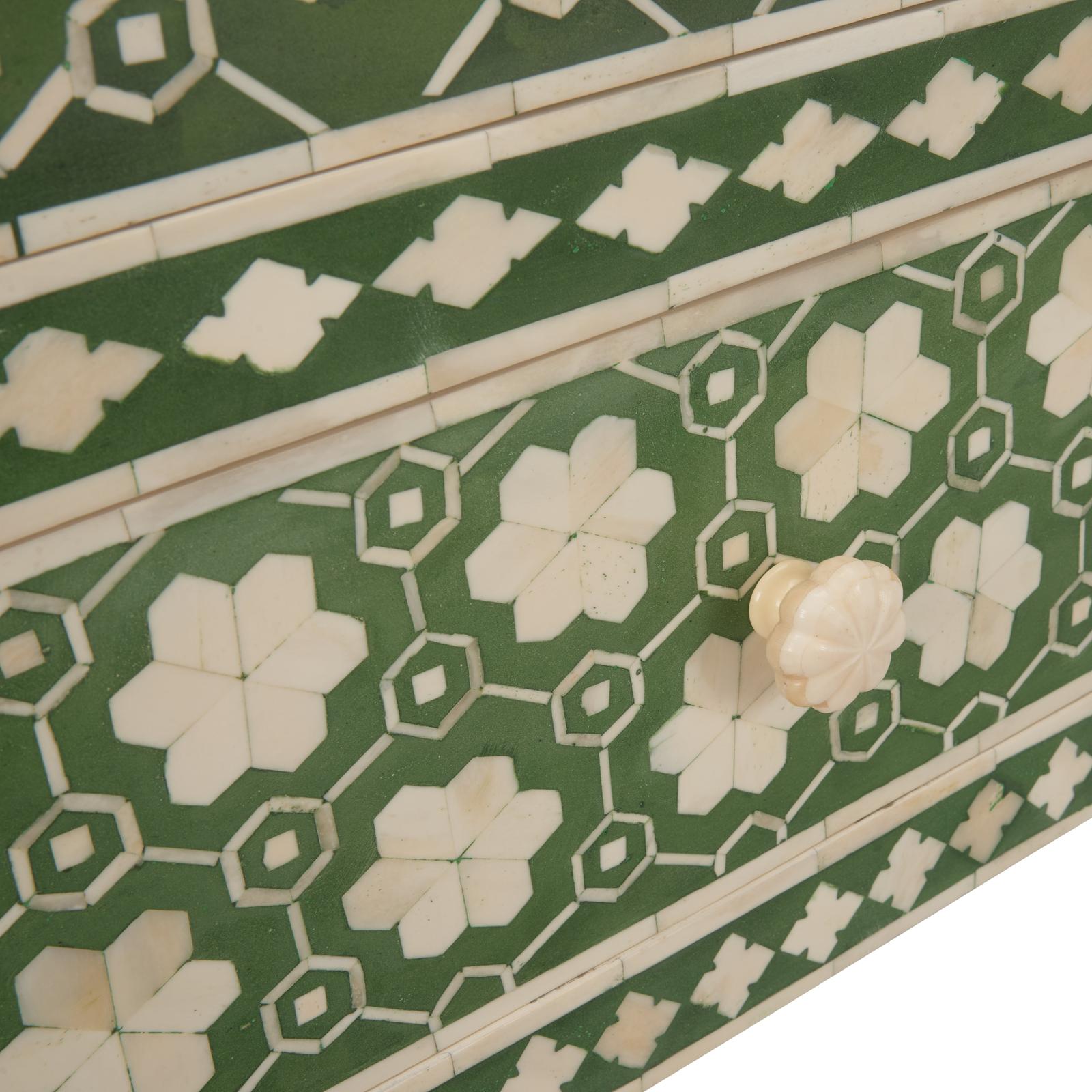 Chelsea House Clark Green White Inlaid Chest