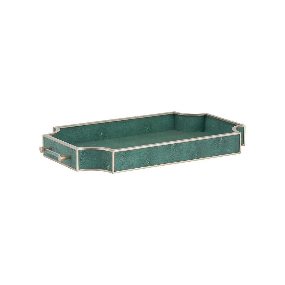 Chelsea House Shagreen Green Tray