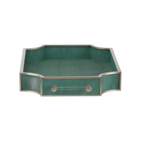Chelsea House Shagreen Green Tray