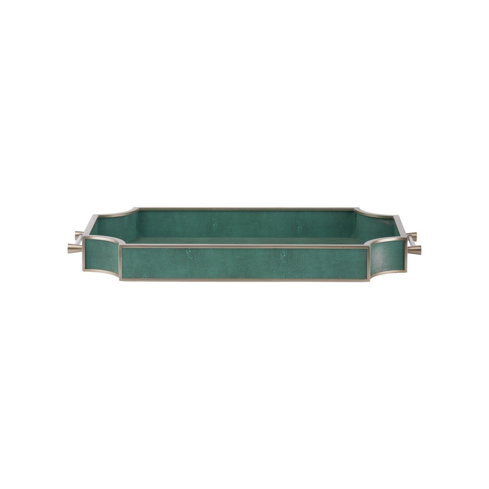 Chelsea House Shagreen Green Tray