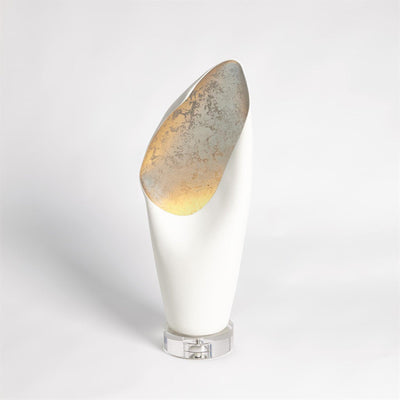 Global Views White Small Cowl Lamp