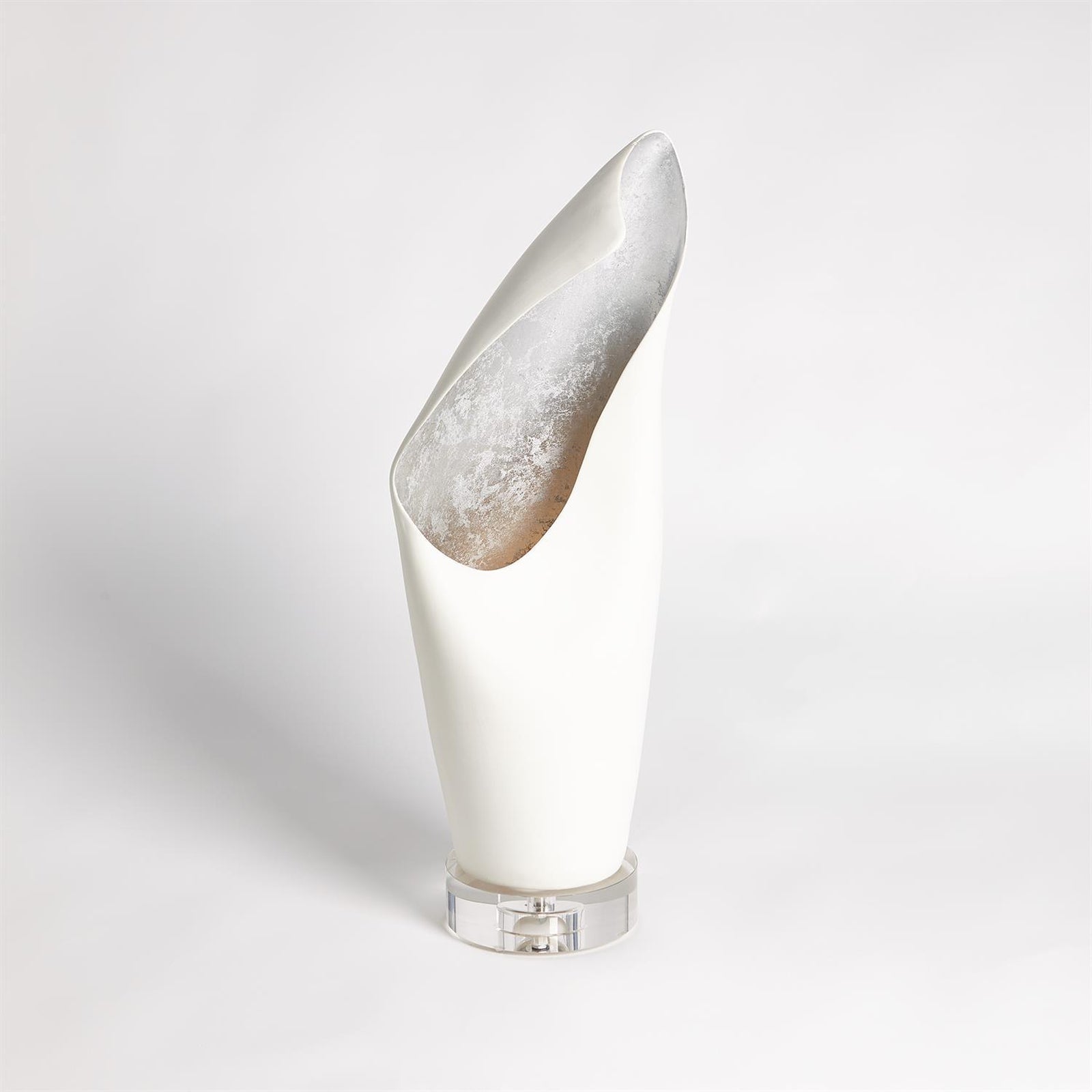 Global Views White Small Cowl Lamp