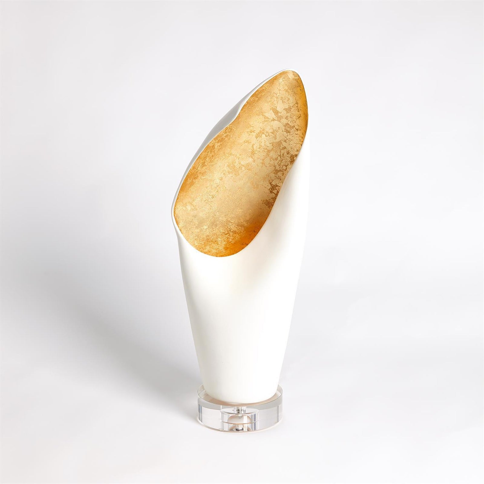 Global Views White Small Cowl Lamp