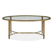 Magnussen Home Copia Antiqued Silver With Gold Tint Oval Cocktail Table
