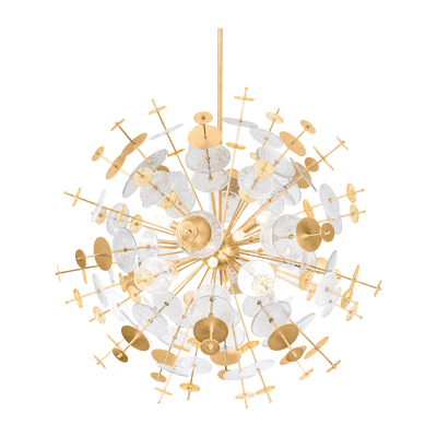 Corbett Gleason 12 Light Vintage Gold Leaf Chandelier Ceiling Light Clearance