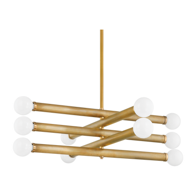 Corbett Pienza 10 Light Vintage Brass Chandelier Ceiling Light