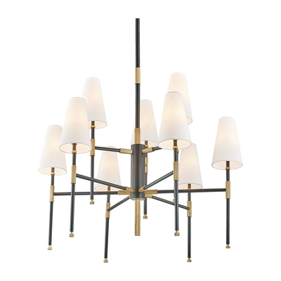 Hudson Valley Lighting Bowery 9 Light 34 inch Aged Old Bronze Chandelier Ceiling Light