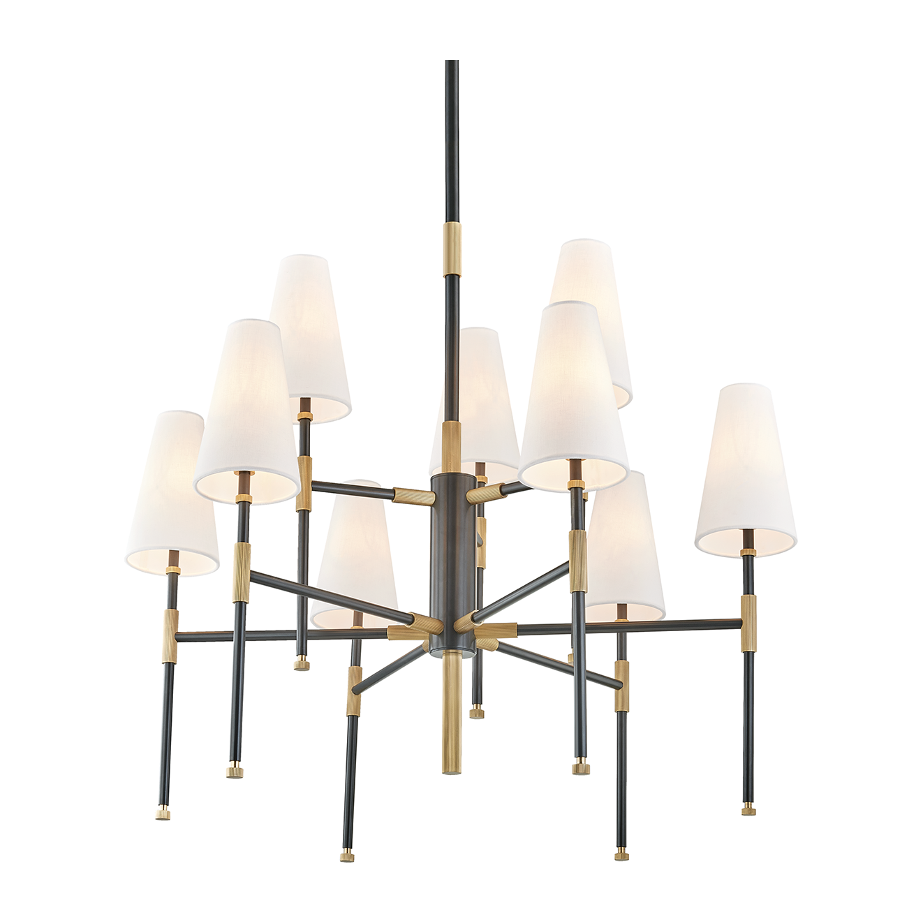Hudson Valley Lighting Bowery 9 Light 34 inch Aged Old Bronze Chandelier Ceiling Light