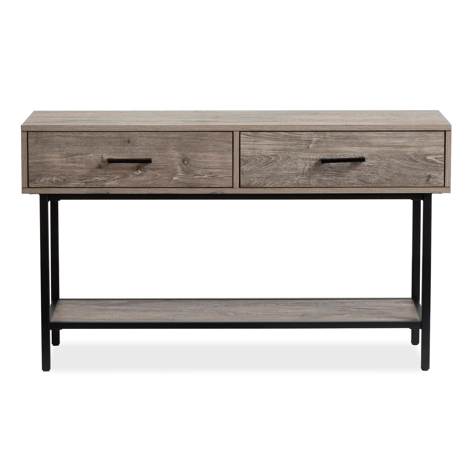 Magnussen Home Fenwick Whitetail Brown And Smoke Glass Rectangular Sofa Table