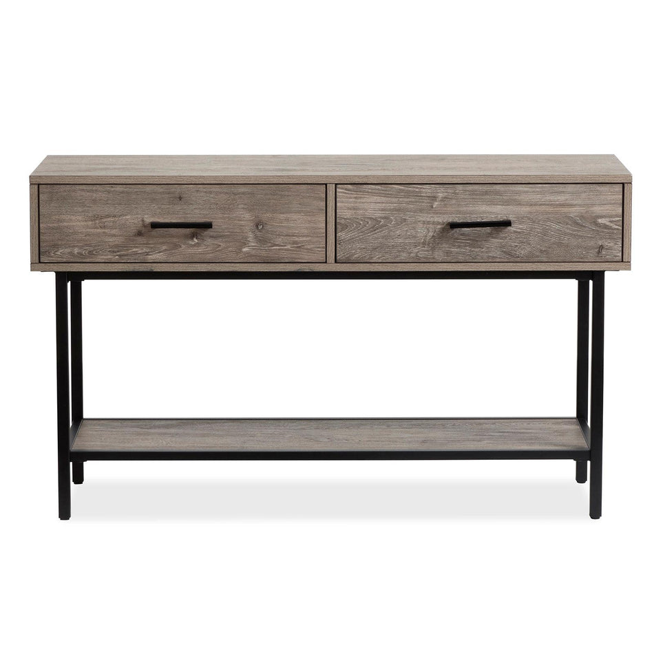 Magnussen Home Fenwick Whitetail Brown And Smoke Glass Rectangular Sofa Table