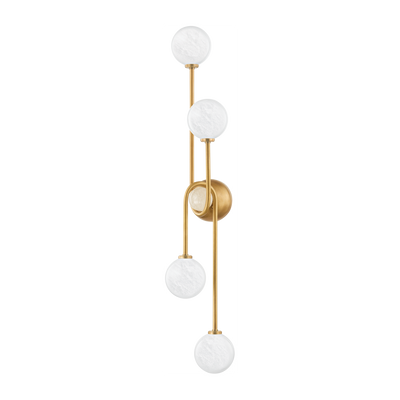 Corbett Astro 4 Light Vintage Brass Wall Sconce Wall Light