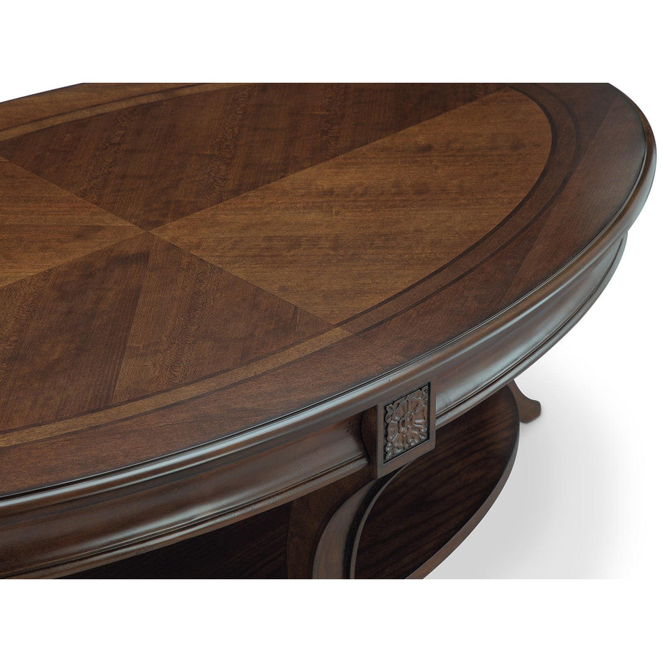 Magnussen Home Winslet Cherry Oval Cocktail Table With Casters