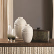 Global Views Rustic White Nail Head Vase