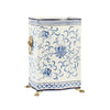 Chelsea House Blue White Wastebasket