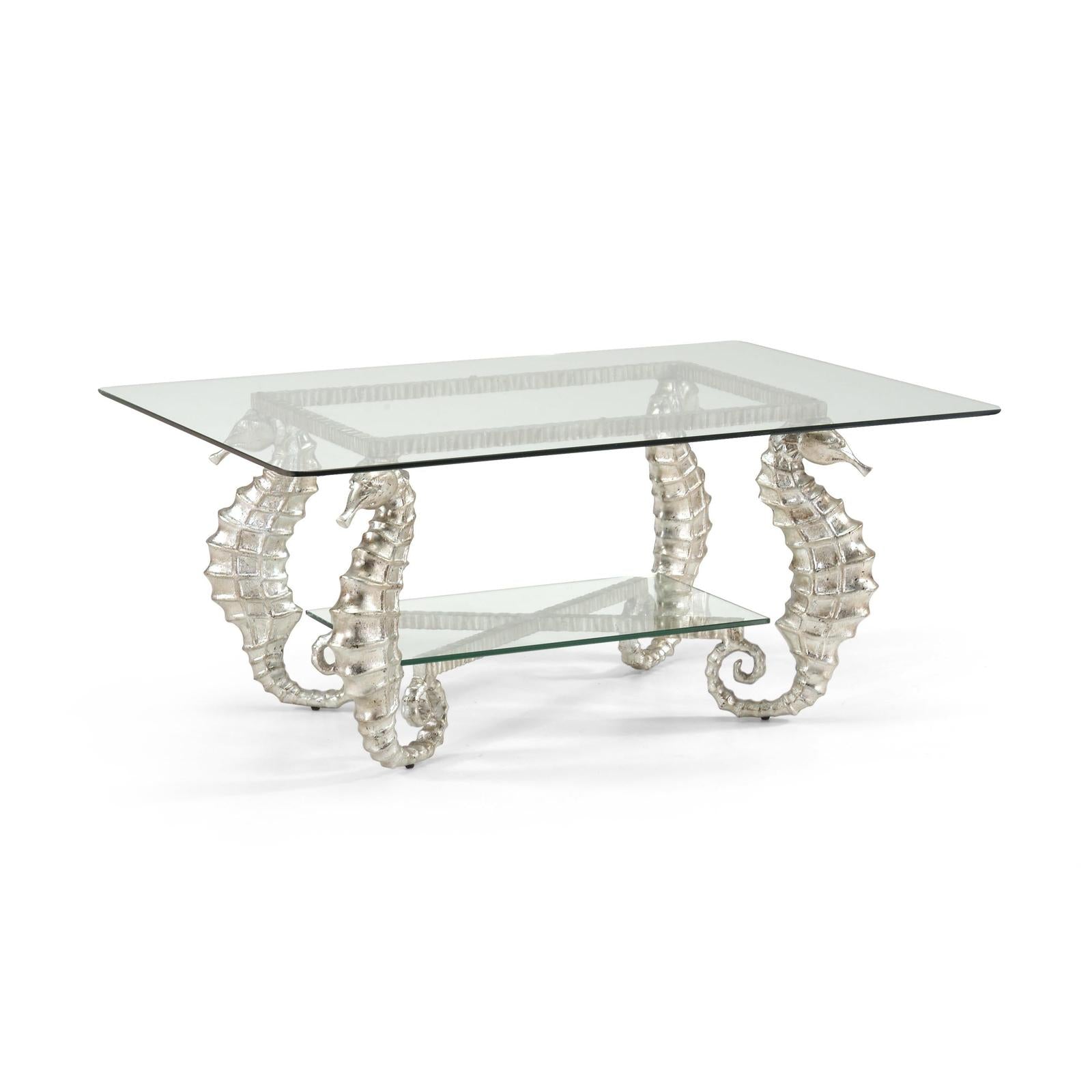 Chelsea House Seahorse Silver Coffee Table