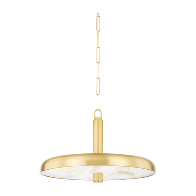 Hudson Valley Lighting Reynolds 1 Light 19.75 inch Aged Brass Pendant Ceiling Light