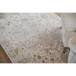 Feizy Cadiz 39T0F Traditional Medallion Rug in Ivory/Gray/Gold